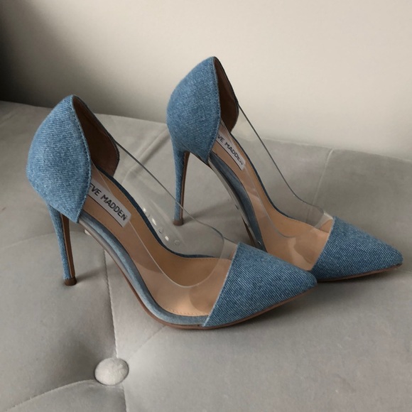 Steve Madden Shoes - Brand new Steve Madden Jean/clear pumps